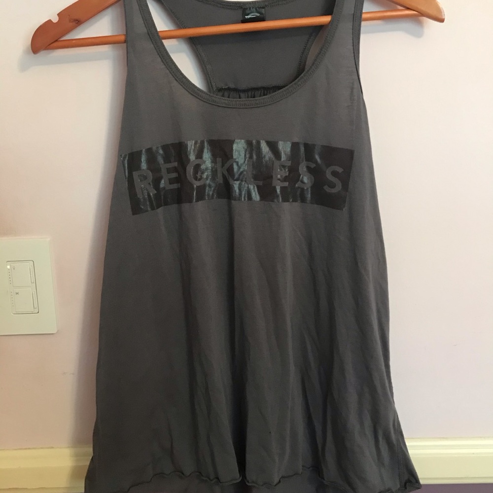 Young and Reckless distressed tank top